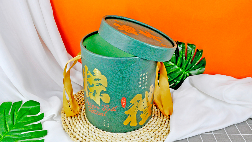 手提圓筒粽子禮盒